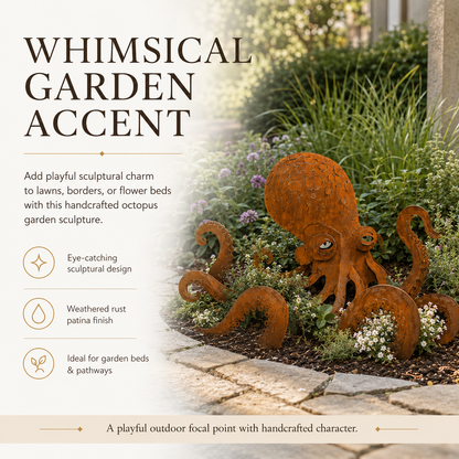 🐙 Giant Squid Sculpture Makes Your Garden Unforgettable ✨