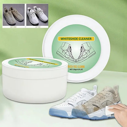Jue Fish White Shoe Cleaner: No-Rinse & Portable, Restores Original Color
