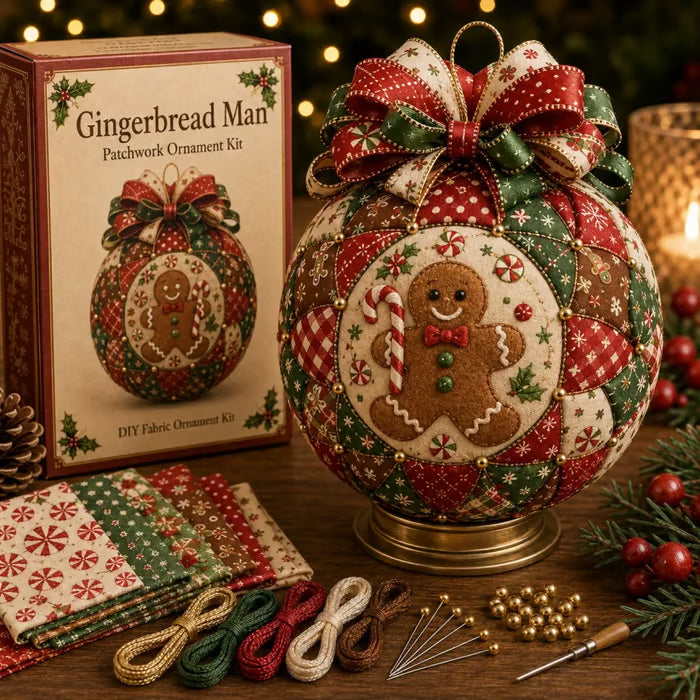 🔥 50% OFF – Christmas Patchwork Ornament DIY Kit – Handmade Holiday Decoration 🎄