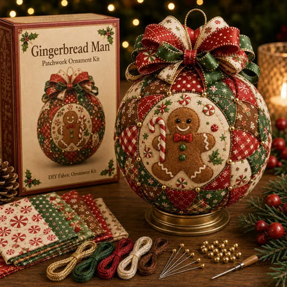 🔥 50% OFF – Christmas Patchwork Ornament DIY Kit – Handmade Holiday Decoration 🎄