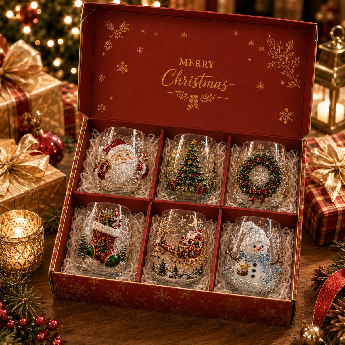 🎅Magical Christmas Glass Cup Gift Collection