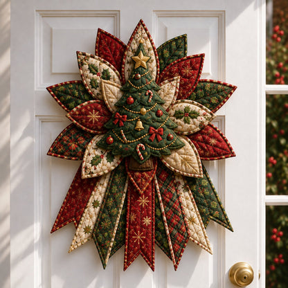 🎉 Last Day 50% OFF 🎄 – Festive Quilted Christmas Door Hanging DIY Sewing Kit