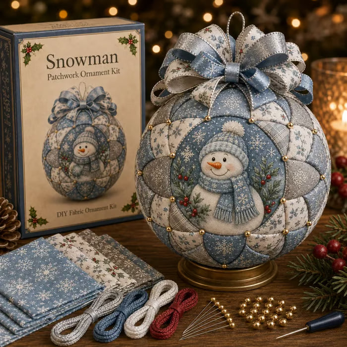 🔥 50% OFF – Christmas Patchwork Ornament DIY Kit – Handmade Holiday Decoration 🎄
