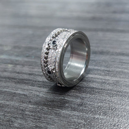 🔥LAST DAY 50% OFF – ⚡925 Sterling Silver Personalized Stress Reducing Rotatable Gear Ring