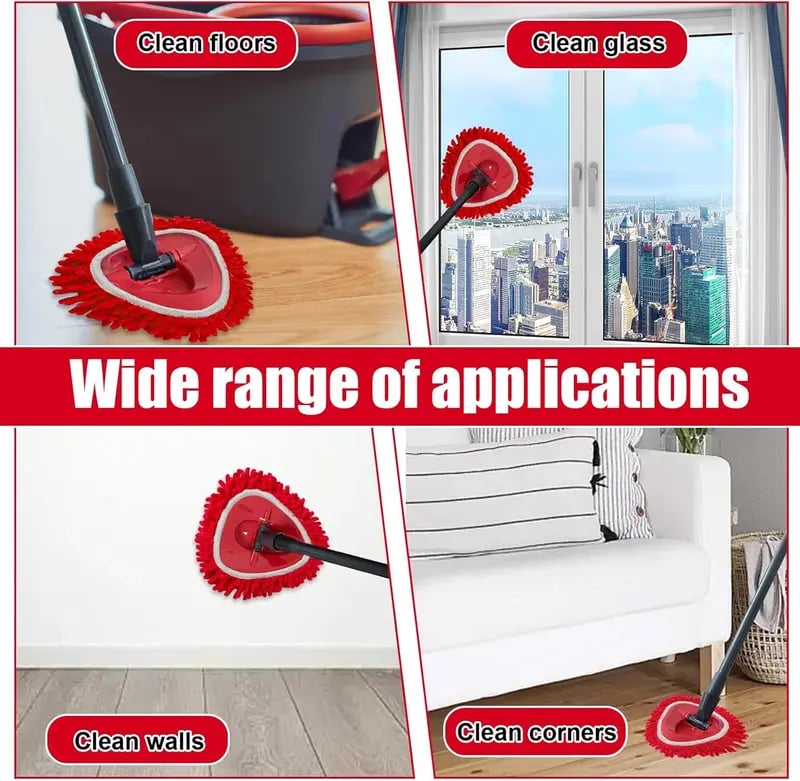 Chenille Duster Replacement Heads – 2026 Design, Turns Your Mop into a Long-Handle Duster (Bucket & Handle Not Included)