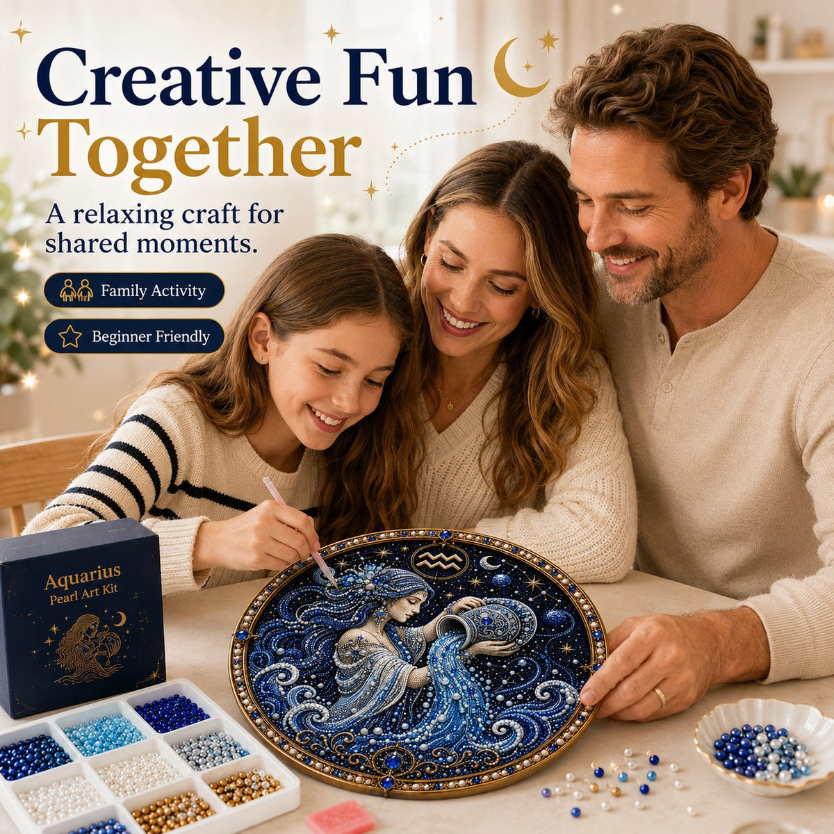 ✨ Create Zodiac Pearl Art with 12 Star Signs Kit ♈