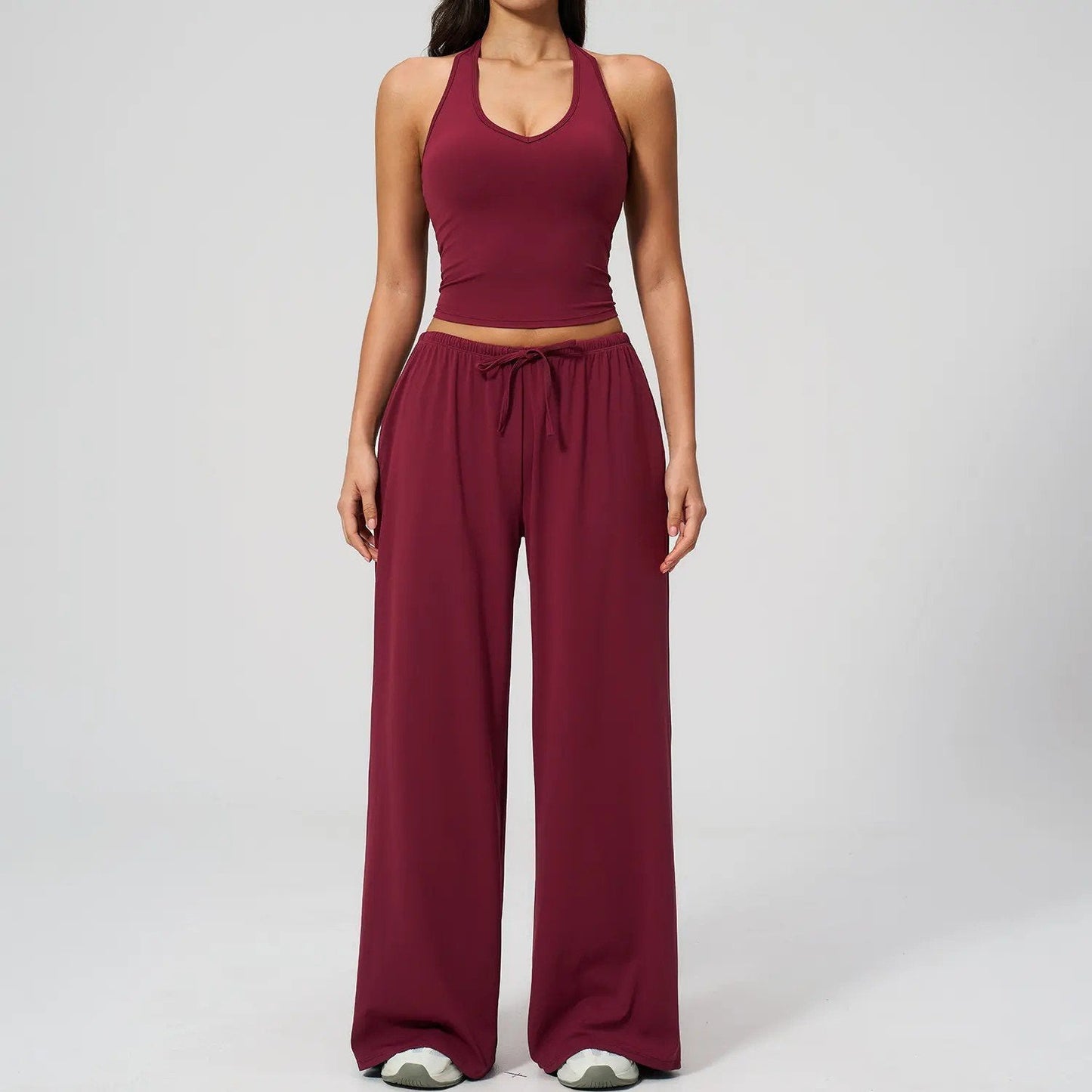 ⚡Hot Sales 49% OFF🔥Women's 2-Piece Athleisure Outfits - Polyester-Silk Fitted Summervibe Sweatsuit