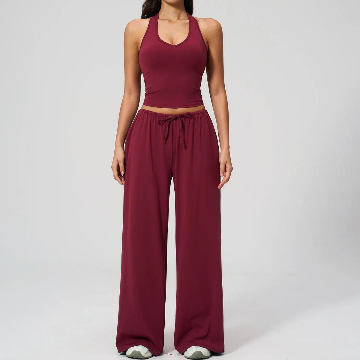 ⚡Hot Sales 49% OFF🔥Women's 2-Piece Athleisure Outfits - Polyester-Silk Fitted Summervibe Sweatsuit