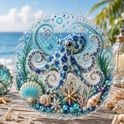 🌊✨Ocean Pearl Art DIY Hanging Ornament Kit Creative Coastal Craft Home Decor Gift✨