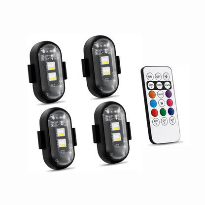 RGB LED Strobe Light - Wireless Remote Control for Bikes & Cars