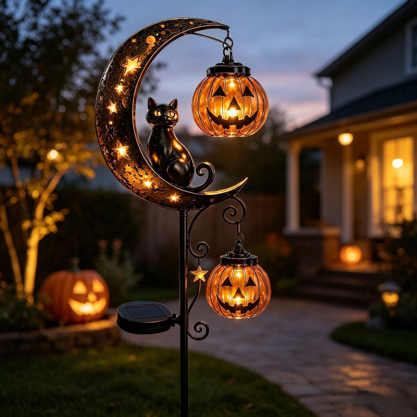 🎃 Halloween Early Bird Sale | 49% OFF Pumpkin Moon Garden Stake Light