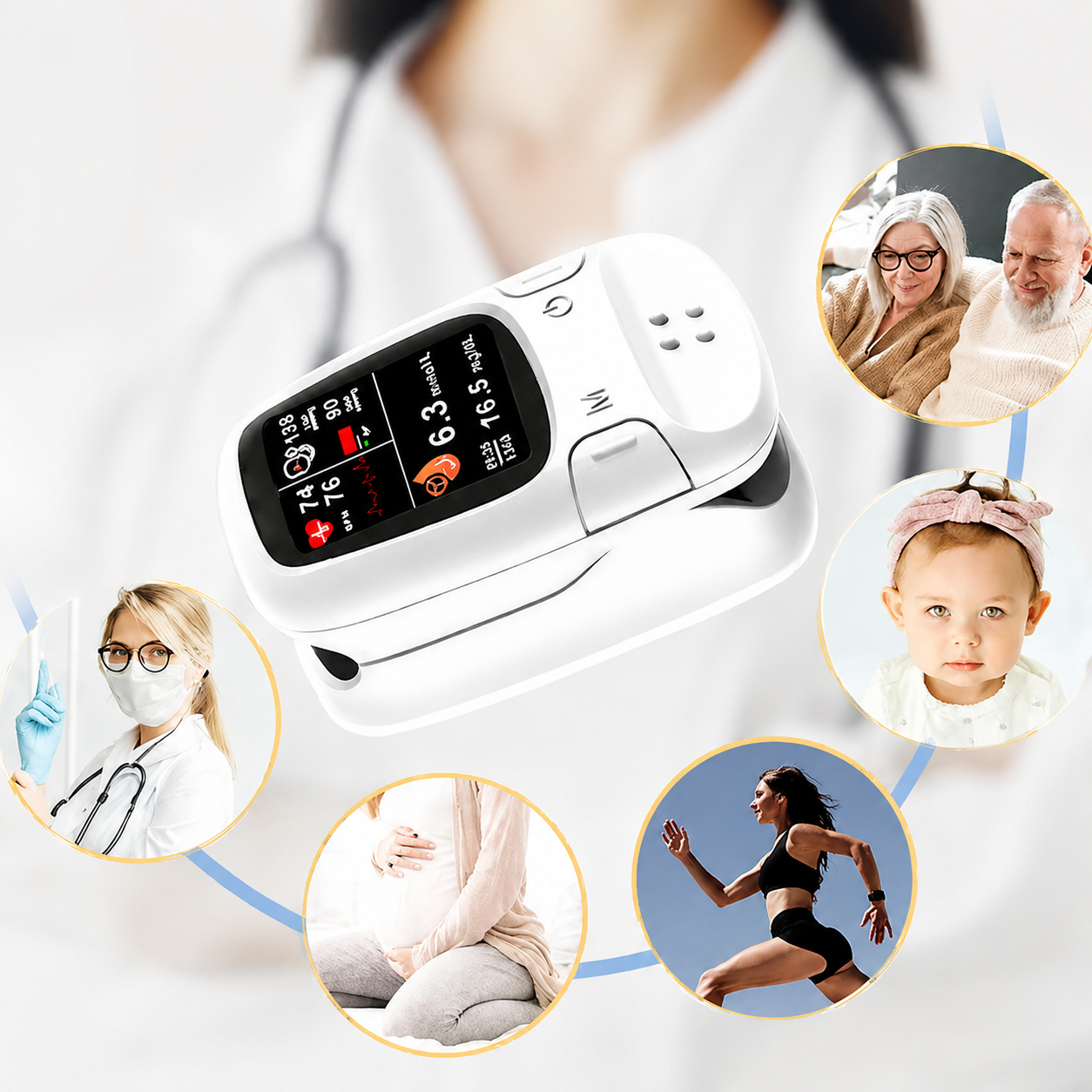 🔥LAST DAY 50% OFF- 💖Multi-Function Health Monitoring Device Smart Wellness Tracker Daily Health Assistant✨