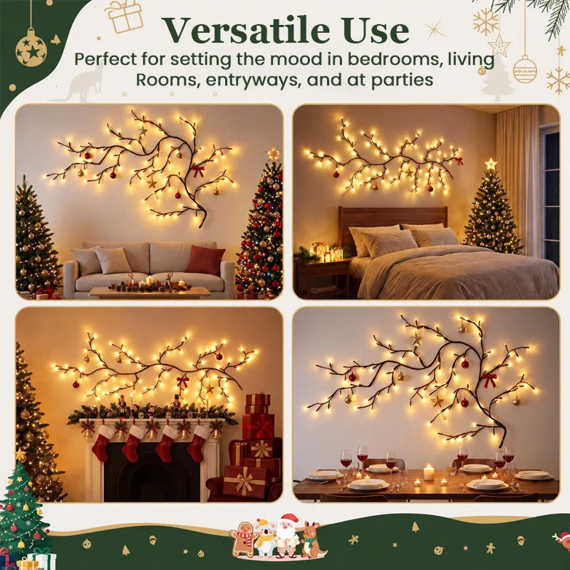 🎄 LAST DAY 50% OFF – Flexible Branch Christmas Lights – DIY Holiday Decor