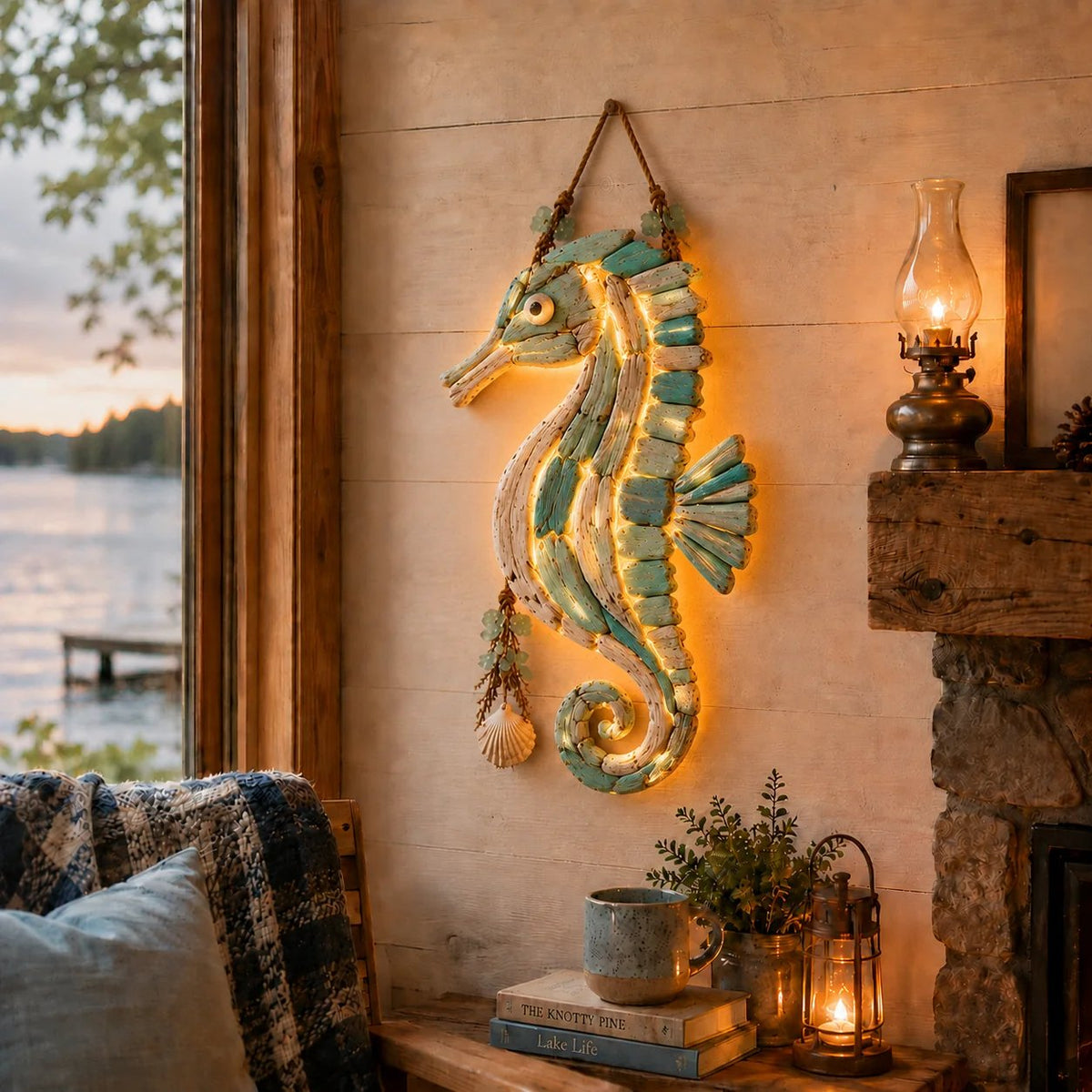 ⏰Last day Promotion 🔥-Lighted Coastal Fish Wall Decor🌊