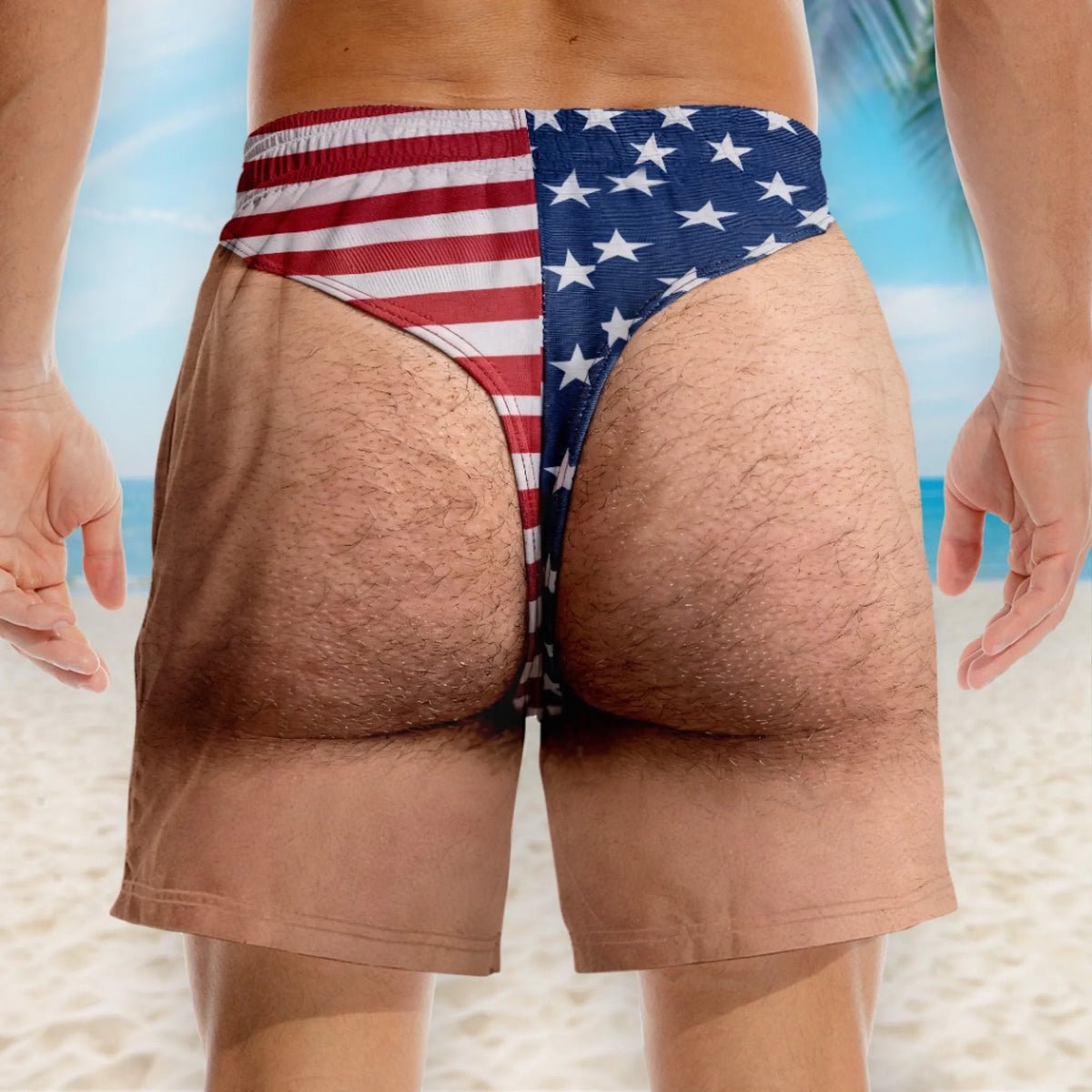 😎🇺🇸 Funny Patriotic Men’s Quick Dry Swim Trunks Freedom Beach Shorts Summer Comfort🏖️