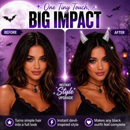 💥 LAST DAY 49% OFF - 😈✨ Cute Sparkle Magnetic Devil Horns (1 Pair)