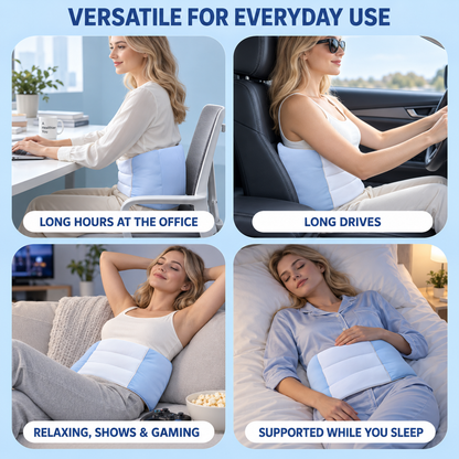 🔥 50% OFF – Adjustable Lumbar Support Pillow – For Bed, Office, Car & Sofa
