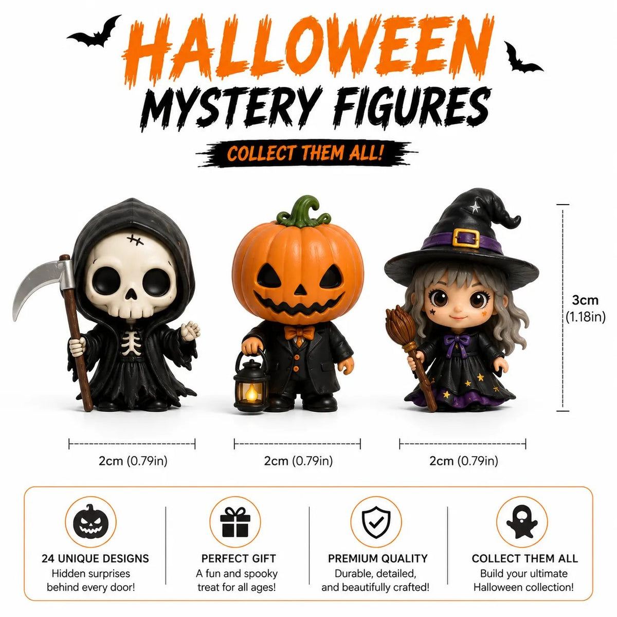 🎃Halloween Advent Calendar 2026 – 24 Horror Mini Collectible Figures