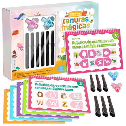 Magical Grooved Handwriting Practice Books for Children Aged 3–10 – Reusable