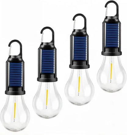 Solar-Powered LED Camping Bulb - Waterproof, Portable, 3-Mode Dimmable Hanging Light for Camping, Hiking & Emergency Preparedness