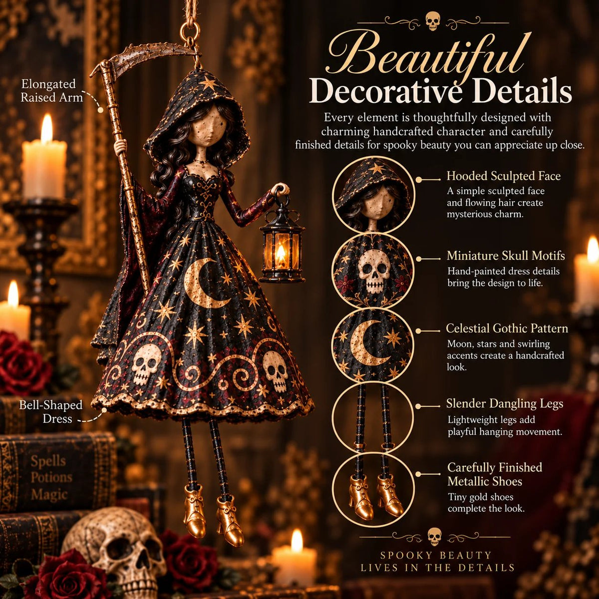 🔥 Last Day 50% OFF✨-🎃Midnight LadiesTM – Gothic Halloween Hanging Decor🖤