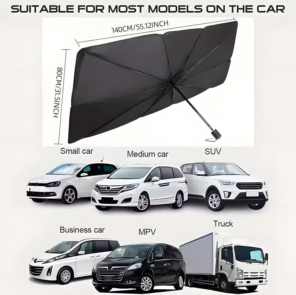 🔥Limited-time offer - 2026 Upgraded Car Windshield Sun Shade Umbrella