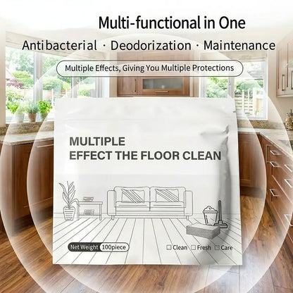 Household Floor Cleaning Sheets (100-Pack) — Antibacterial, Deodorizing, and Conditioning