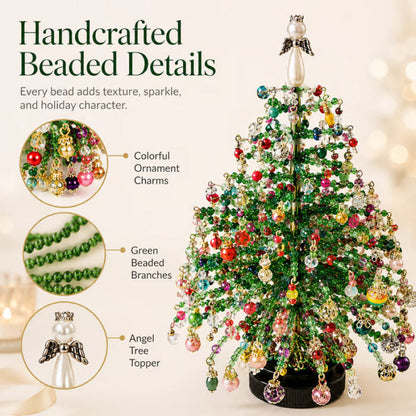 🎄Mini Tabletop DIY Beaded Christmas Tree Craft Kit | Handmade Holiday Home Decor🎁