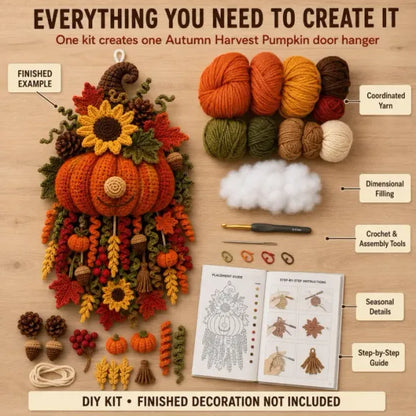 🧶 DIY Seasonal 3D Crochet Door Hanger Kit Collection