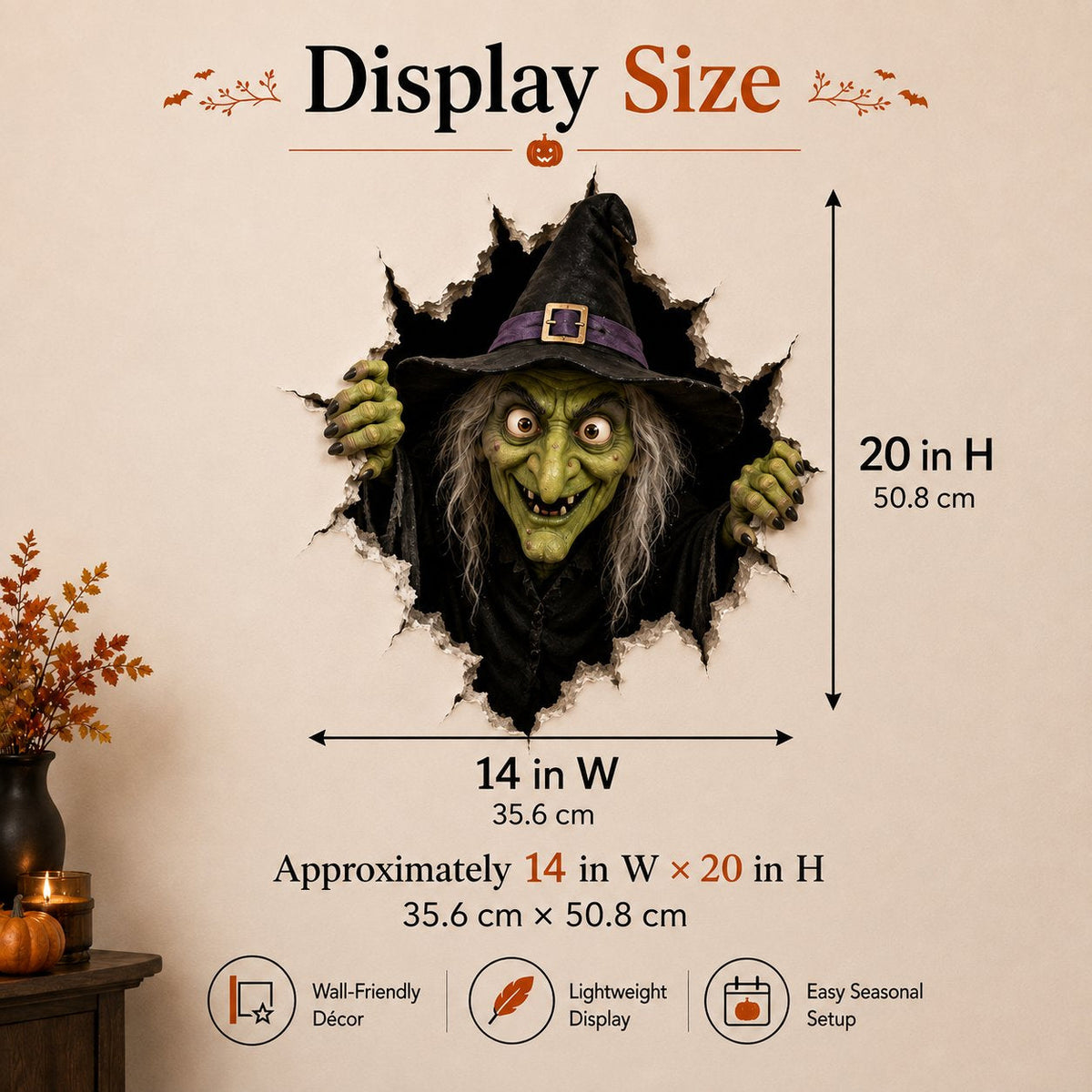 🧙‍♀️ Holiday Celebration 50% OFF 🎃-👻Halloween Break-In 3D Wall Decals for Spooky, Realistic & Fun  🎃