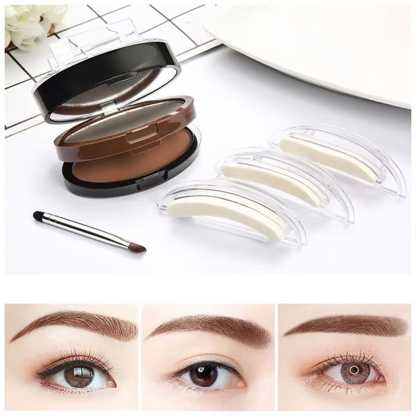 🔥 50% OFF – Instant Eyebrow Stamp – Adjustable 2-Color Brow Powder for Fuller, Natural-Looking Brows