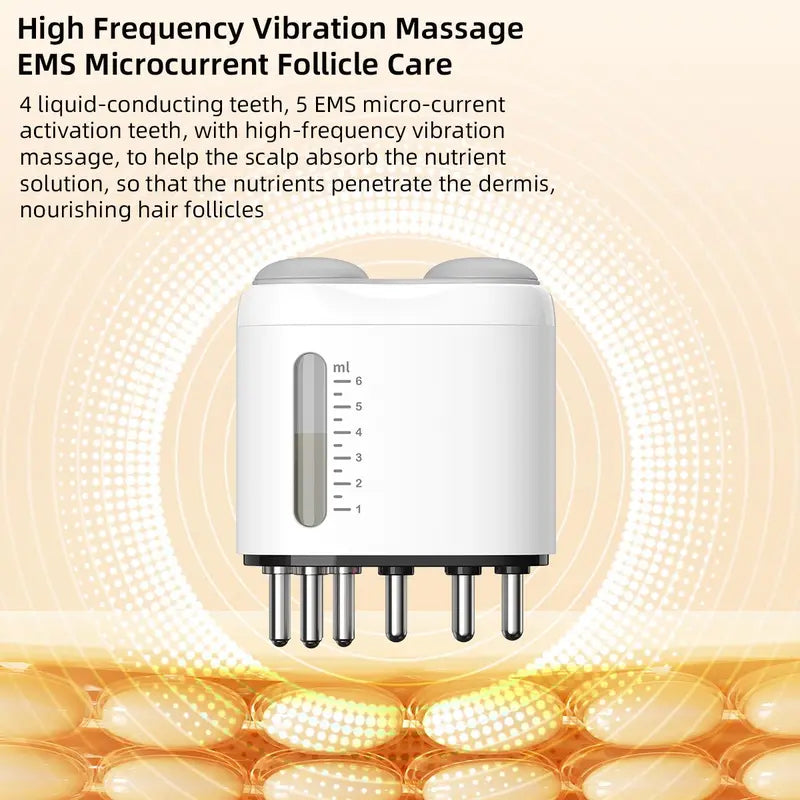 Electric scalp medication application comb - scalp massage comb