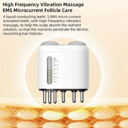 Electric scalp medication application comb - scalp massage comb