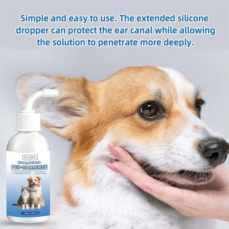 🔥LAST DAY 50% OFF - 🐶🐱Gentle Pet Ear Wash | Odor-Free Cleaning for Dogs & Cats🌿