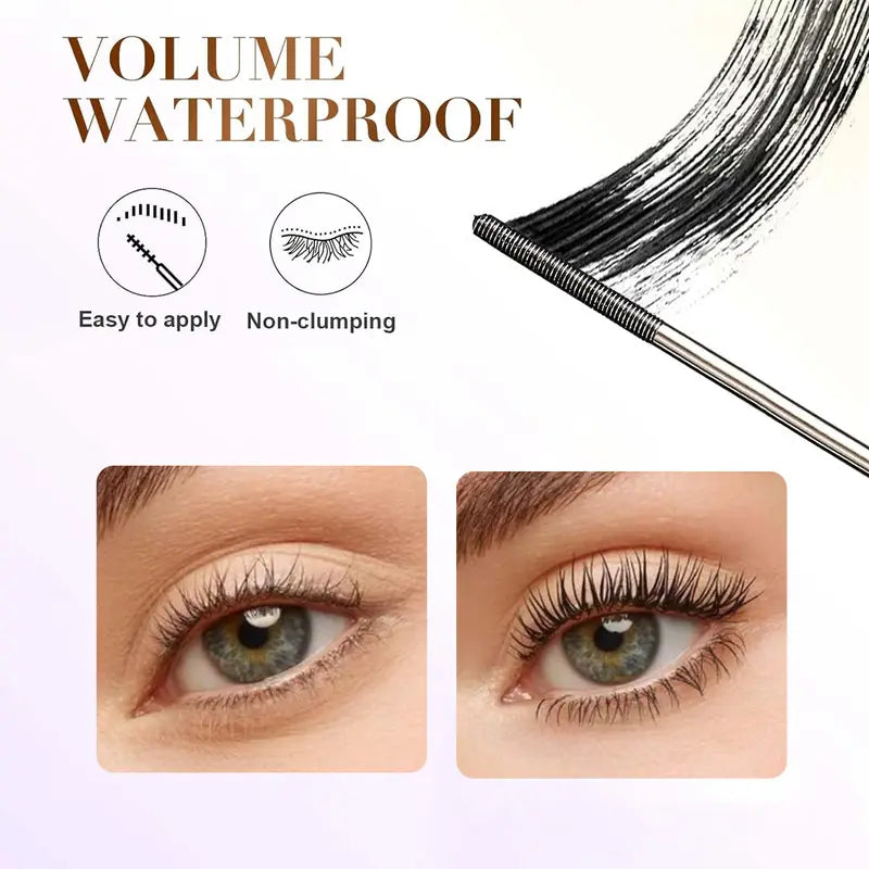 Easy-to-Clean Waterproof Fiber Mascara – Instant Lengthening & Long-Lasting Hold