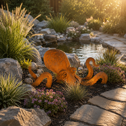 🐙 Giant Squid Sculpture Makes Your Garden Unforgettable ✨