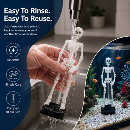 🔥49% Off Last Day -Halloween Early Bird Special🔥White Underwater Dancing Skeleton Bath Toy With Suction Base