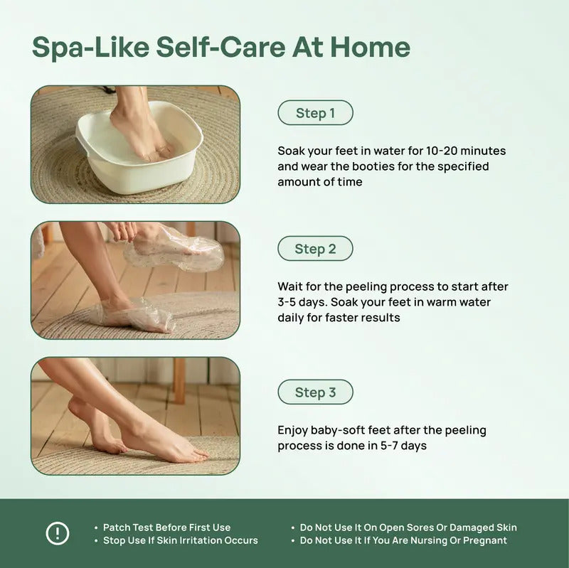 Foot exfoliating mask removes dead skin and calluses – revitalizes skin