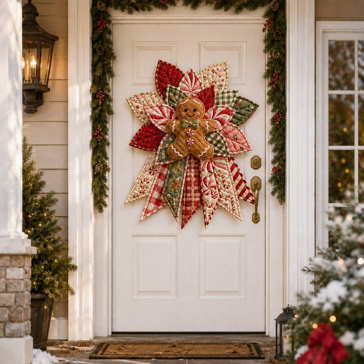 🎉 Last Day 50% OFF 🎄 – Festive Quilted Christmas Door Hanging DIY Sewing Kit