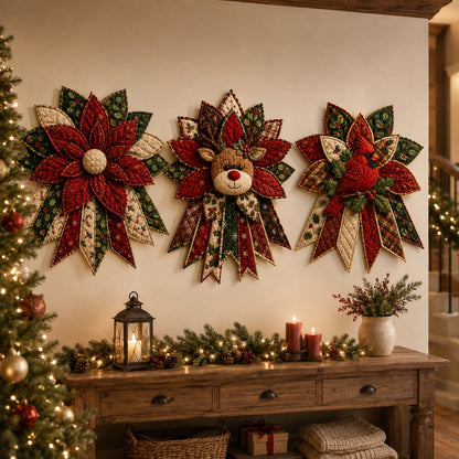 🎉 Last Day 50% OFF 🎄 – Festive Quilted Christmas Door Hanging DIY Sewing Kit