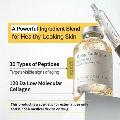 Deep Collagen Silk Peptide Intensive Ampoule Serum | Korean Anti-Aging Face Lifting Serum 40ml