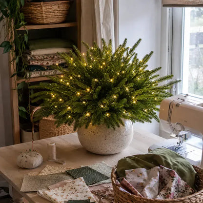 🎄 Enchanted Christmas Evergreen Pine Tree with Twinkling Lights