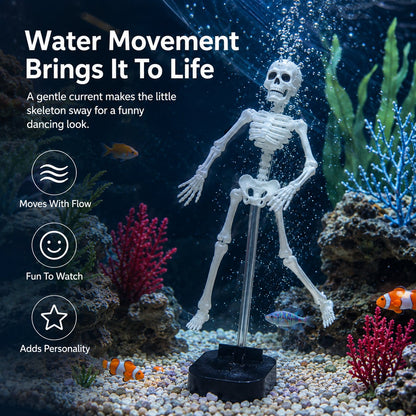 🔥49% Off Last Day -Halloween Early Bird Special🔥White Underwater Dancing Skeleton Bath Toy With Suction Base