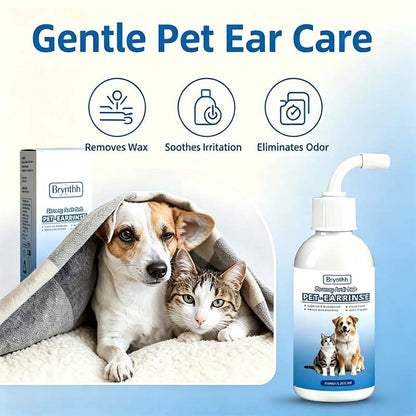 🔥LAST DAY 50% OFF - 🐶🐱Gentle Pet Ear Wash | Odor-Free Cleaning for Dogs & Cats🌿
