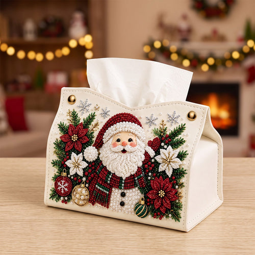 🎄DIY Christmas Diamond Painting Tissue Box, Special Rhinestone Handmade Decor Craft Kit
