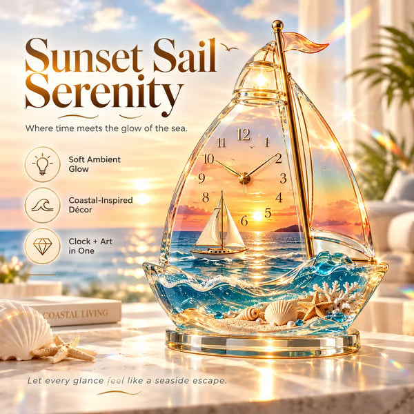🌊 50% OFF – Coastal Glow Crystal Lighthouse & Ocean Decor ✨
