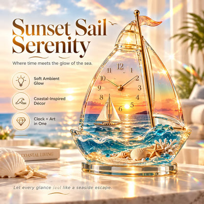 🌊 50% OFF – Coastal Glow Crystal Lighthouse & Ocean Decor ✨