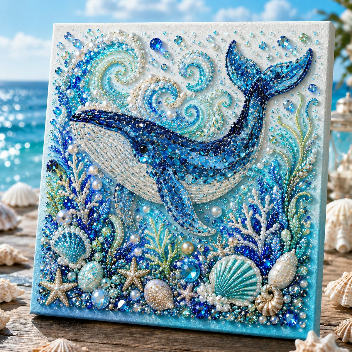 🌊Ocean Pearl Art DIY Kit Relaxing Coastal Craft Creative Handmade Home Decor✨