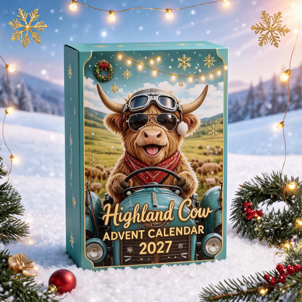 🐮 Cute 3D Highland Cow Mini Figurines Advent Box