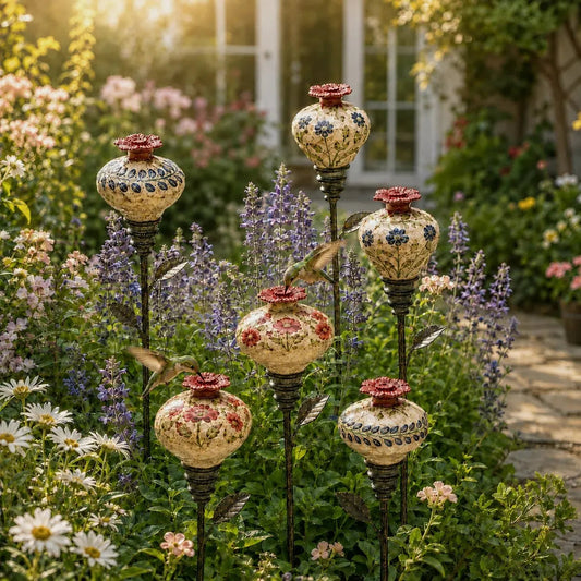 🌹 Last Day 50% OFF✨-🌺Vintage Ceramic Hummingbird Feeder for Beautiful Garden Decor & Bird Watching 🐦
